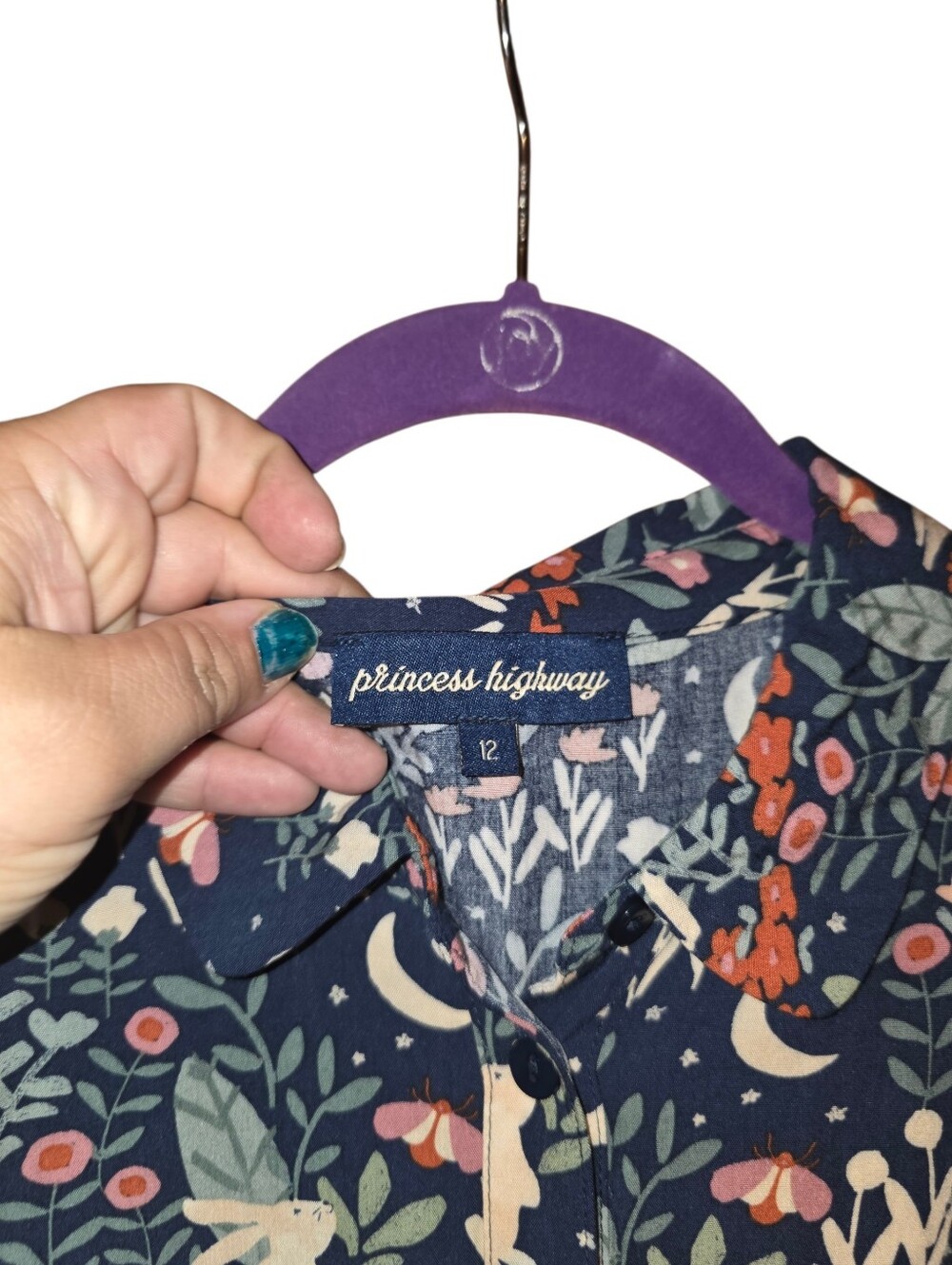 Princess Highway Midnight Rabbit Blouse - Picture 3 of 5
